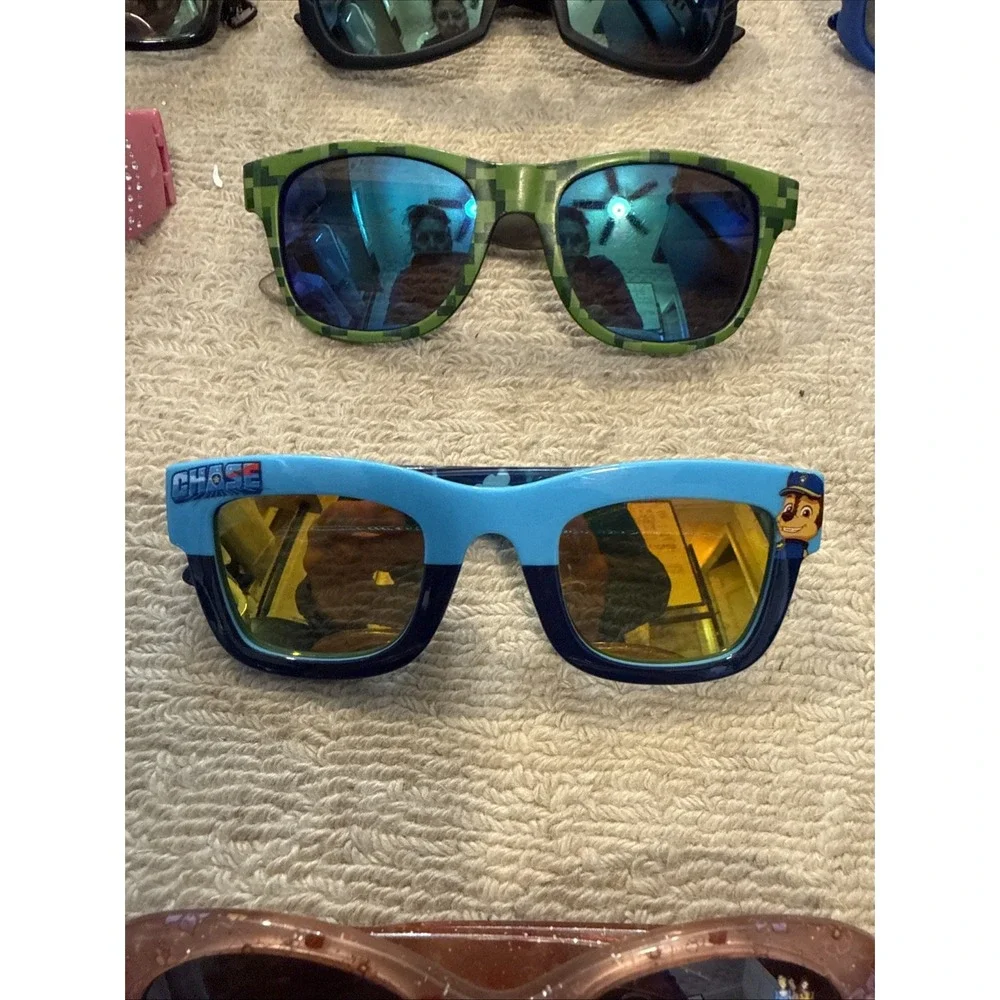 Lot of 17 Kids Sunglasses: Batman, Cinderella, Super Mario,Minecraft, MinnyMouse